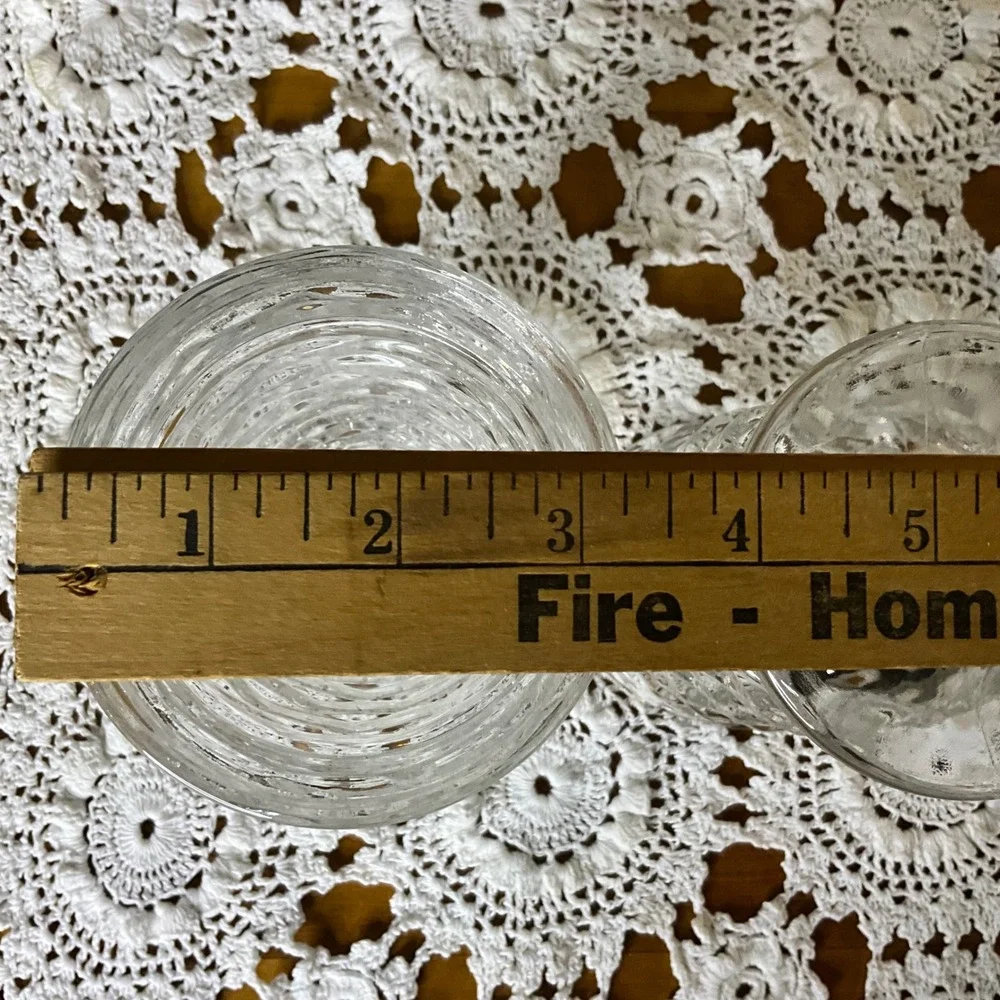 2 Vintage Clear Glass Whitehall Indiana Cubist Ice Tea Tumblers Glasses - Picture 5 of 5